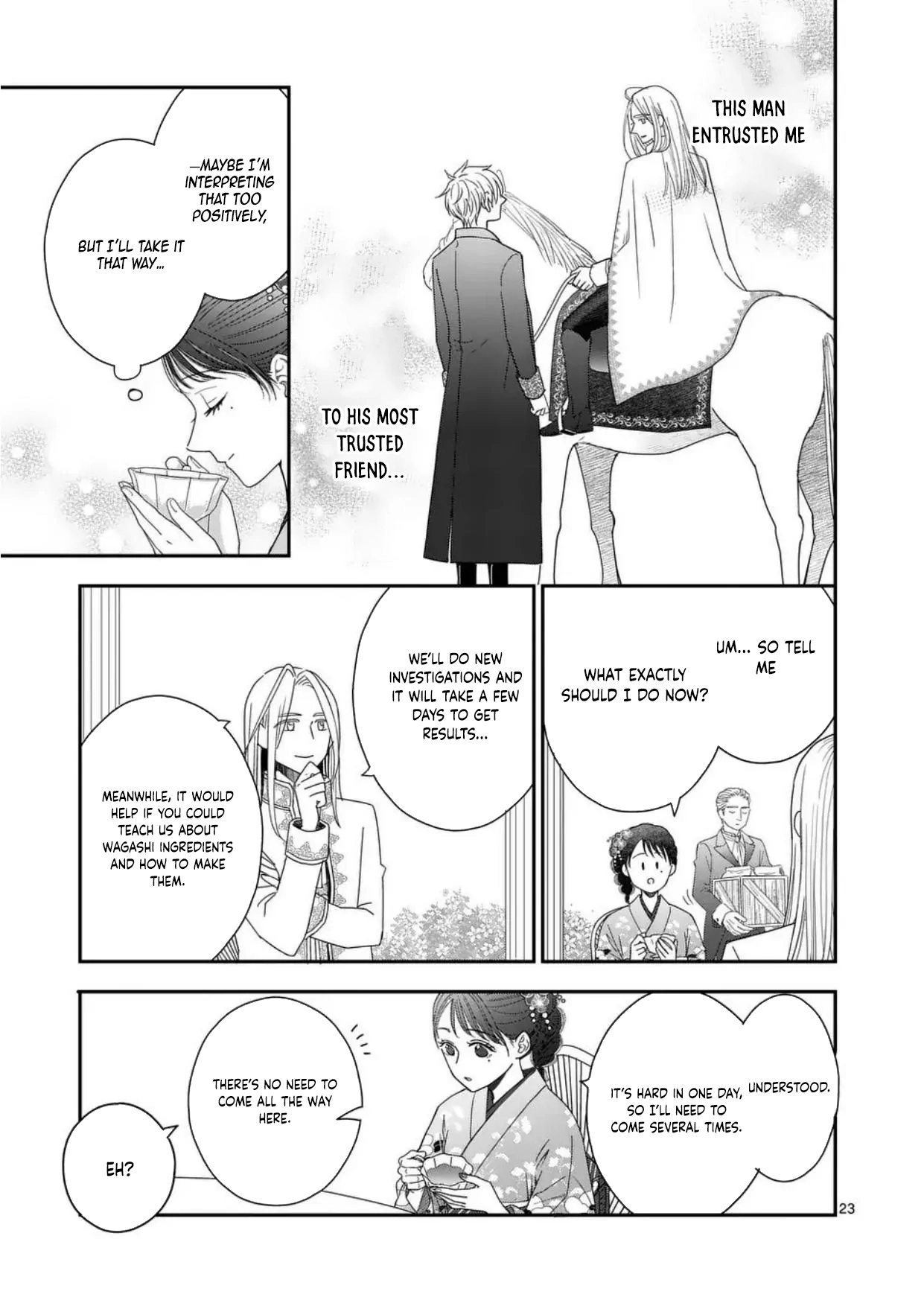 Got summoned to another world by accident, so I’ll just make Japanese sweets. Chapter 8 - . Page 23